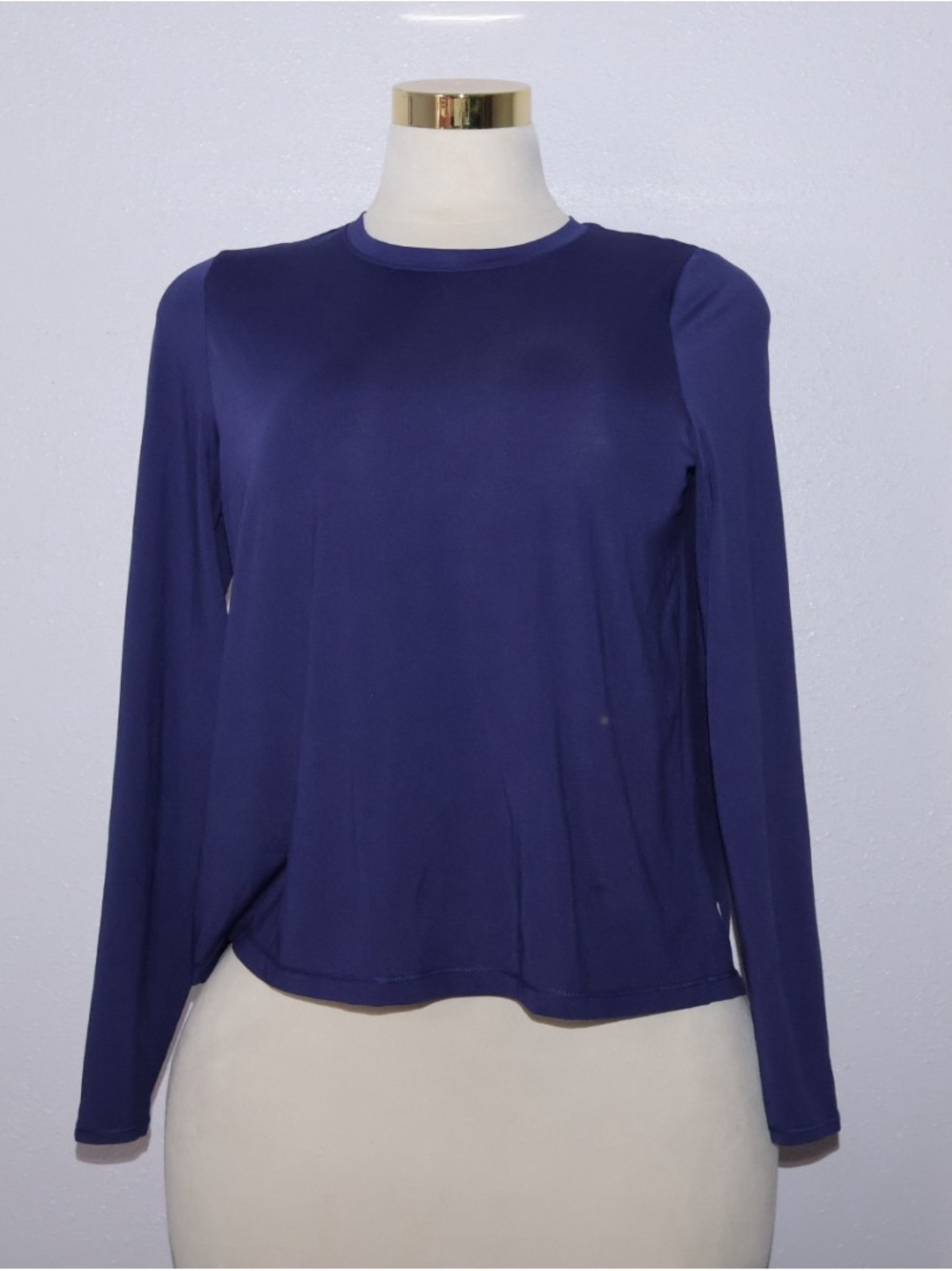 Avia Long Sleeve Crewneck Top - Navy Blue